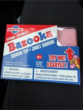 Bazooka Bubble Gum Scented Squishy Toy – Pink 💗🍬